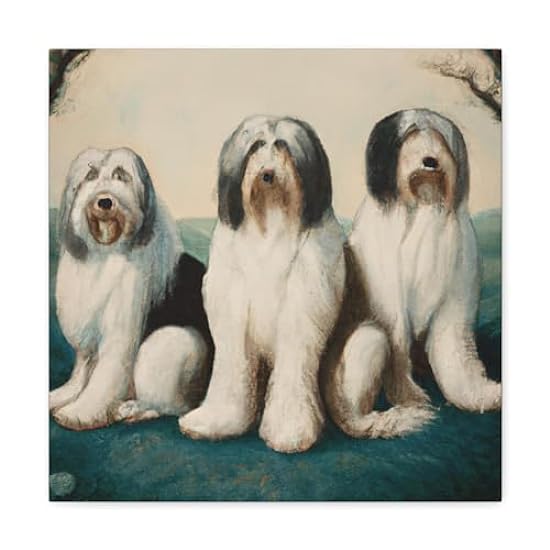 Old English Sheepdog - Canvas 16″ x 16″ / Premium Gallery Wraps (1.25″) 184597538