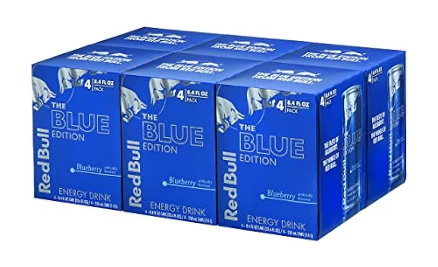 Red Bull Blau Edition Blauberry Energy Drink, 8.4 Fl Oz, 24 Cans (6 Packs of 4) 771785687