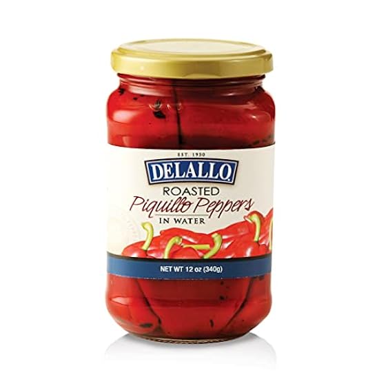 DeLallo Roasted Piquillo Peppers, 12oz Jar, 12-Pack 806327371
