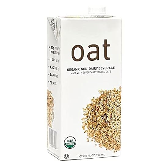 Kirkland Signature Oat Organic Non-Dairy Beverage - Made With Rolled Oats - 2g Rolled Oats in Every Serving - Ready Set Gourmet Donate a Meal Program - 2 Pack (192 Fl oz. Each) 486977974