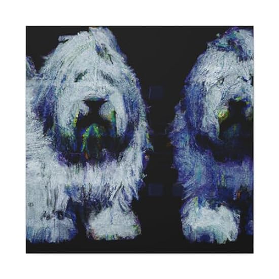 Old English Sheepdog Slumber - Canvas 20″ x 20″ / Premium Gallery Wraps (1.25″) 108869589