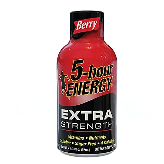 5-Hour Energy Extra Strength Beverage, Schwarz, Berry, 46.32 Fl Oz 876823401