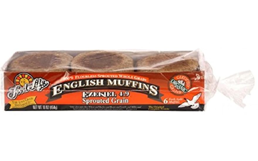 Food For Life Ezekiel 4:9 Sprouted Whole Grain English Muffins, 16 Ounce (Pack of 06) 872282236