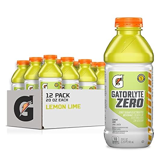 Gatorlyte Zero Electrolyte Beverage, Lemon Lime, Zero S