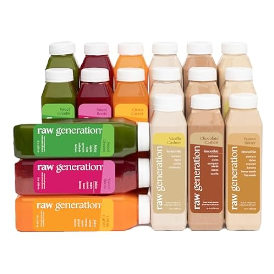 Raw Generation Cold Pressed Juice and Protein Variety P