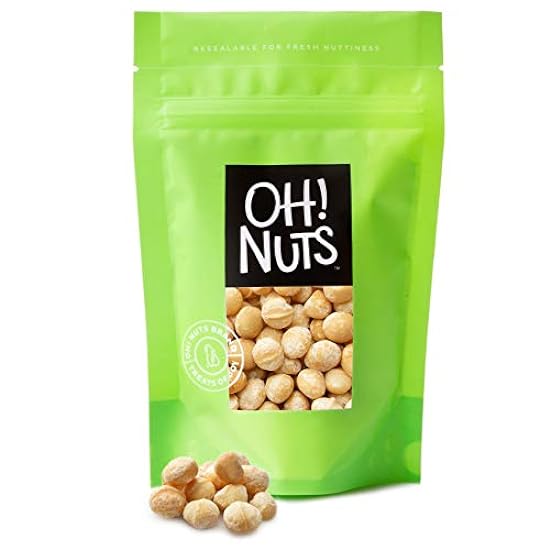 Oh! Nuts Macadamia Nuts - Dry Roasted Unsalted | Gluten