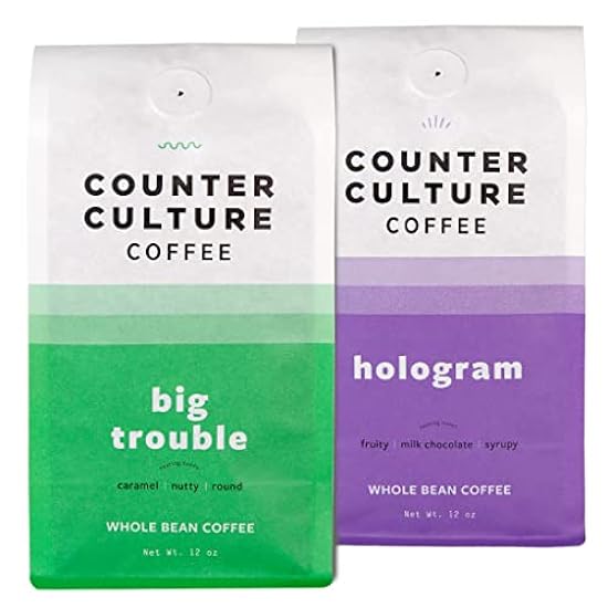 Counter Culture Kaffee - Whole Bean Kaffee - Multi-Pack - One 12oz Beutel of Each (Big Trouble and Hologram) 392452261