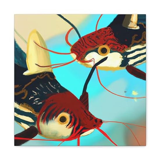 Catfish in Art Decoration - Canvas 16″ x 16″ / Premium 