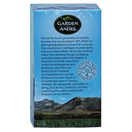 Garden of the Andes Herbal Organic Decaf Rosehip and Hibiscus Hot Tee Bags, 0.9 oz, 20 Count, (Pack of 6) 518698126
