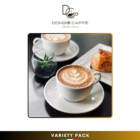 Dongiò Caffè Variety Pack whole bean coffee, 3 bags of 2.2 lbs - 100% blended and roasted in Italy (light, medium and dark roasts) 856619235