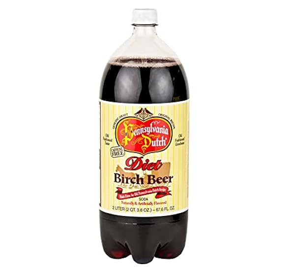 AmishTastes PA Dutch Diet Birch Beer, A Dark, Old-Fashioned Favorite Amish Drink, 2 Liter (Pack of 2) 878284128