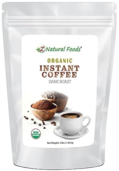 Organic Instant Kaffee Powder, Dark Roast Delight, Rich in Immune-Supporting Antioxidants, Boosts Mood, Energy, and Memory, Enjoy Hot Or Iced, Gluten-Free, Vegan, Non-GMO, 3 lb. 625659223