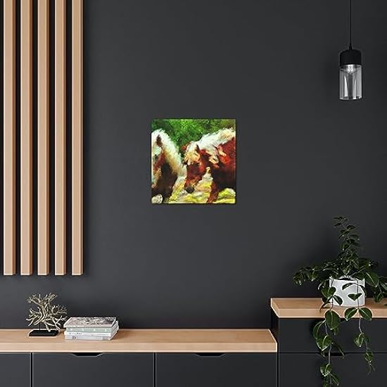 Horses in Impressionism - Canvas 16″ x 16″ / Premium Gallery Wraps (1.25″) 890167478