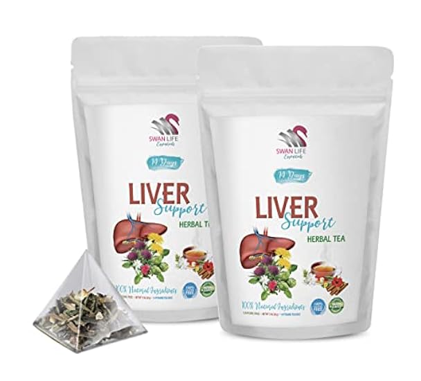 tea for liver repair - LIVER SUPPORT TEA HERBAL, 14 Days, caffeine free, non gmo, gluten free - dandelion root and milk thistle, 2 Bags 812274503