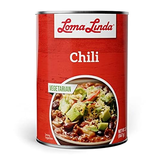 Loma Linda Chili - 20 oz Cans (Pack of 12) - Hearty Plant-Based Protein, Authentic Flavor, Perfect for Quick and Delicious Vegetarian Meals! 746069372