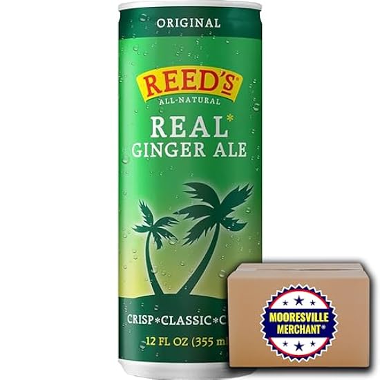 Reeds Real Ginger Ale Soda Slim Cans, 12 fl oz, 12 Cans