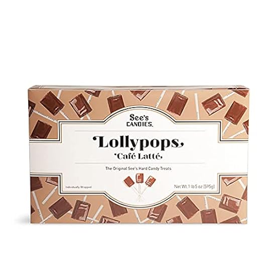See´s Candies 1 lb 5 oz Cafe Latte Lollypops 72803