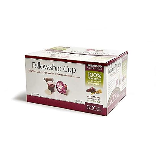 Broadman Church Supplies Pre-filled Communion Fellowship Cup, Juice and Wafer Set, 500 Count 402202711
