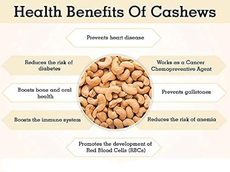 AZAZ Whole Cashew, 100% Natural, Sweet and Crispy Premium Kaju, 500g 505653713