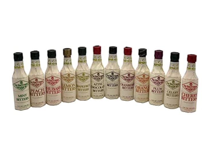 Fee Brothers Bar Cocktail Bitters Complete Set - 12 Bot