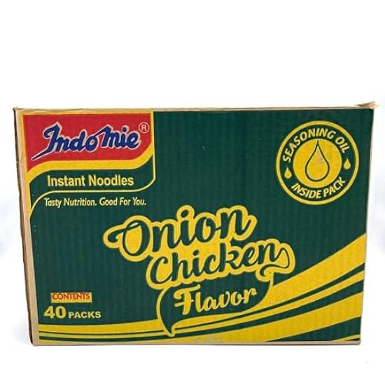Nigeria Indomiie Onion Chicken Noodles - Instant Stir Fry Noodles with Seasoning Oil - Mi Goreng - Chicken Noodle Soup- Nigerian Food - 2.47-Ounce (Pack Of 40) 607986893