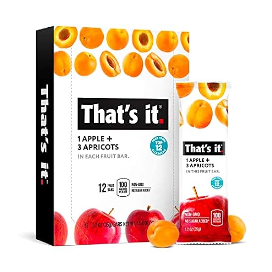 That´s it. (36 Count) Variety Pack | Apricot, Pear, and Pineapple Flavors | 100% Natural Real Fruit Bars Plant-based, Vegan, Gluten-free, No Added Sugar, Top 12 Allergen Free 837585795
