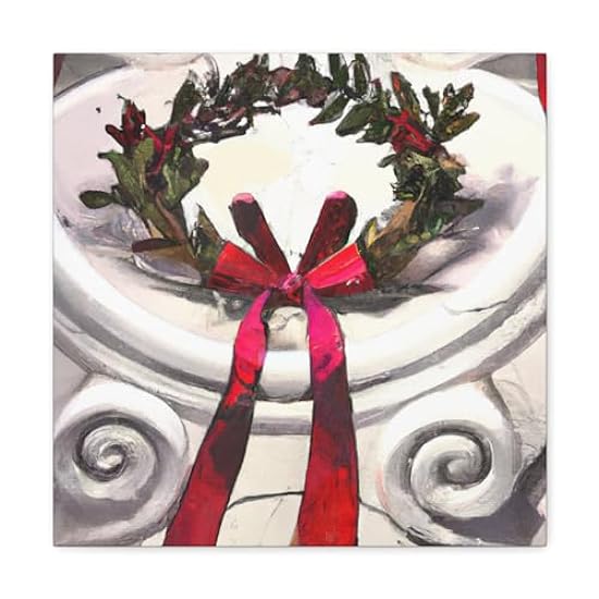 Wreath of Abundant Joy - Canvas 16″ x 16″ / Premium Gallery Wraps (1.25″) 366606409