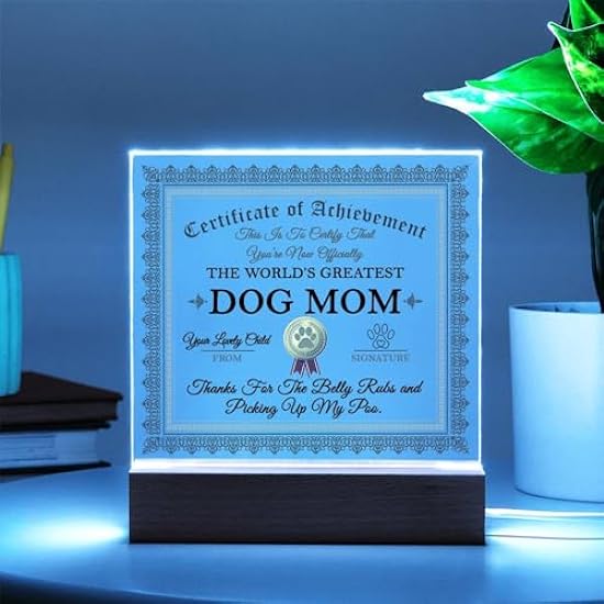 Christmas decorative plaque, To My Dog Mom, santa, xmas