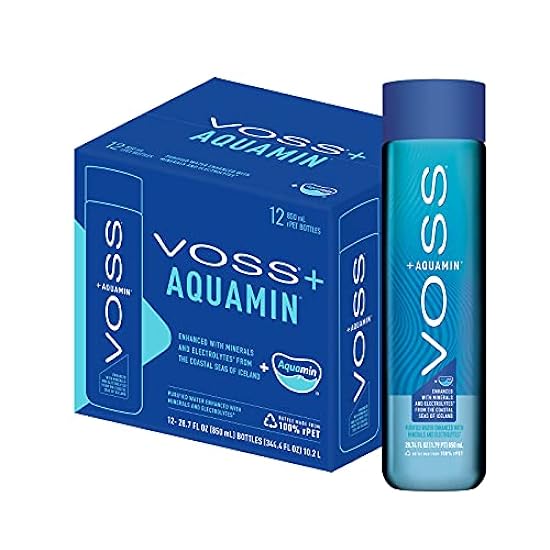 VOSS+ Aquamin Enhanced Wasser - Pack of 12 Bottles, 850