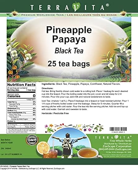 Pineapple Papaya Schwarz Tee (25 Teebeutel, ZIN: 540645) - 3 Pack 47438328