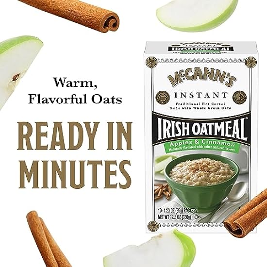 McCann’s Instant Oatmeal, Apple Cinnamon, 10 Count (Pack of 12) 345127130