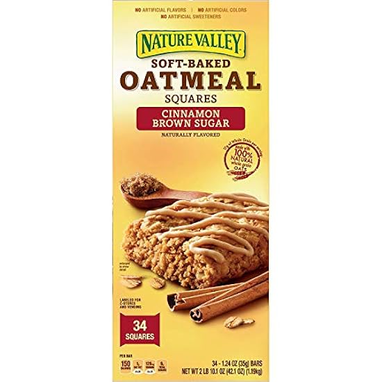 Nature Valley Soft-Baked Oatmeal Squares, Cinnamon Brow