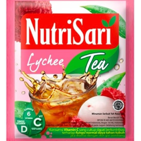 NutriSari Lychee Tee Instant Drink Powder 10-ct, 110 gr