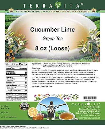 Cucumber Lime Grün Tee (Loose) (8 oz, ZIN: 537015) - 3 Pack 185988387