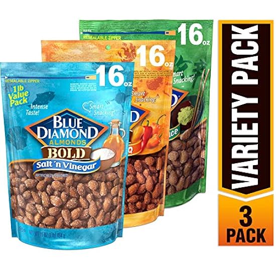 Blau Diamond Almonds Bold Variety and Dark Schokolade Flavored Snack Nuts Bundle (4 items) 356157927