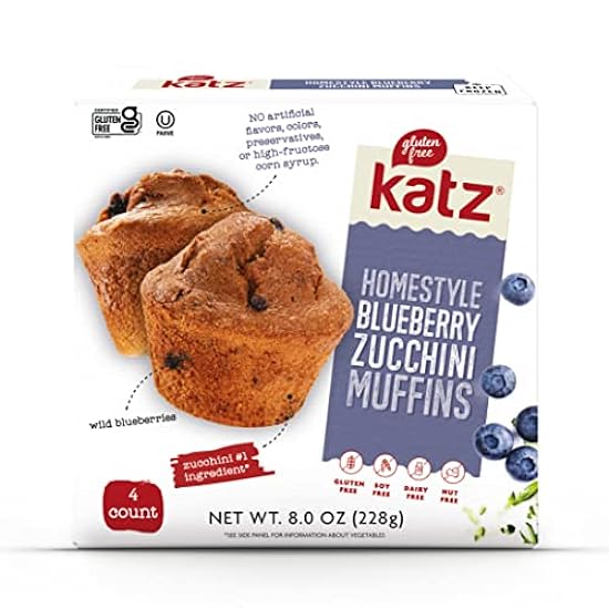 Katz Gluten Free Homestyle Blauberry Zucchini Muffins, 