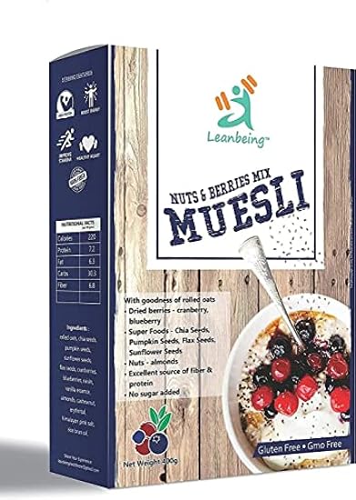 CROW Leanbeing Muesli Nut, Berries & Seeds Mix 400G | G