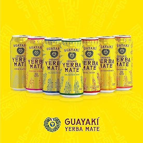 Guayaki Yerba Mate, Clean Energy Drink Alternative, Organic Tropical Uprising, 15.5oz (Pack of 12), 150mg Caffeine 436572989
