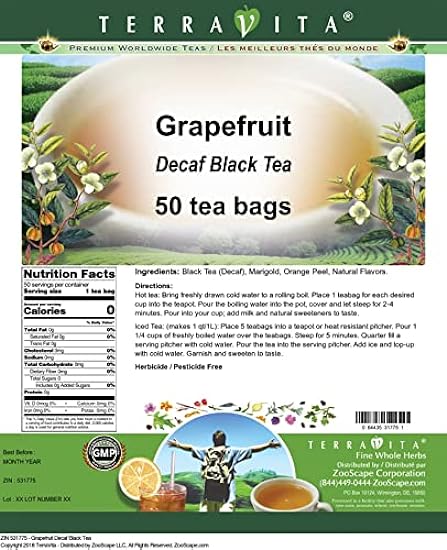 Grapefruit Decaf Schwarz Tee (50 Teebeutel, ZIN: 531775) - 3 Pack 212154330