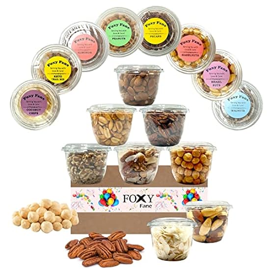 Foxy Fane 8 Pack Healthy Nuts & Fruit Chips Keto Snack 