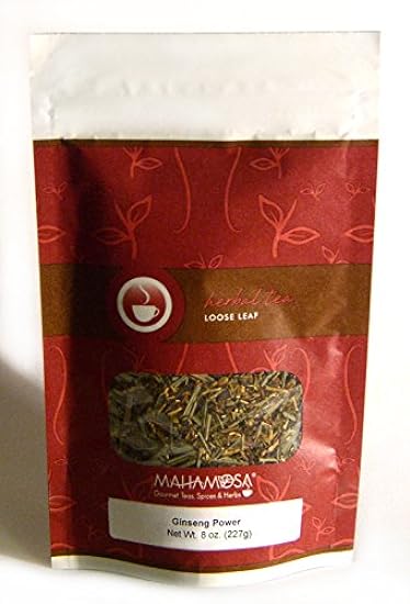 Mahamosa Ginseng Power Tee 8 oz, Loose Leaf Herbal Herb