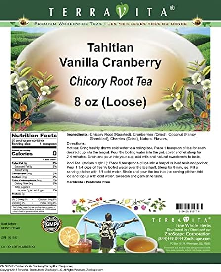 Tahitian Vanilla Cranberry Chicory Root Tee (Loose) (8 oz, ZIN: 561517) - 3 Pack 177686803