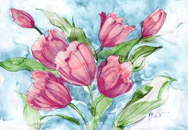 Fresh Tulips - Magenta Poster Print - Paul Brent (24 x 