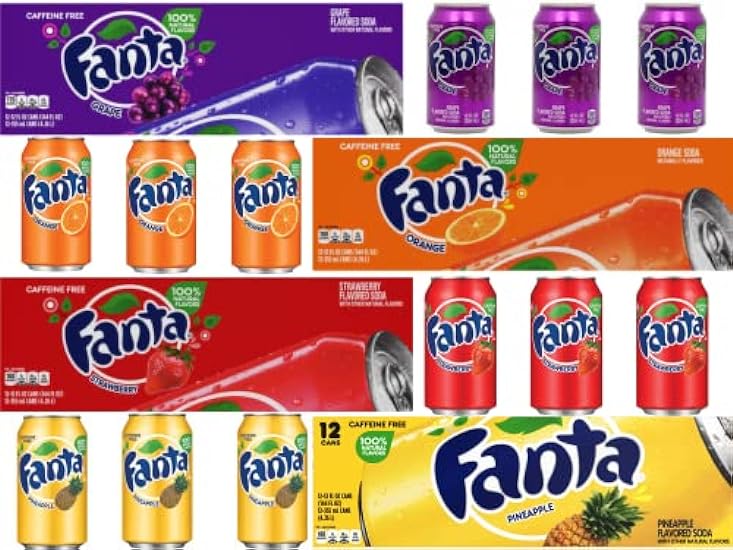 Fanta Fruit Flavored Soft Drink - Pineapple, Orange, St