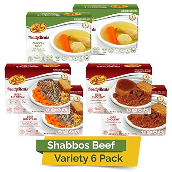 Kosher for Passover Gluten Free Food, Matzo Ball Chicken Soup + Beef Goulash (6 Pack - Variety) MRE Meat Meals Ready to Eat, Prepared Entree Fully Cooked, Shelf Stable Microwave Dinner, Travel 476222712