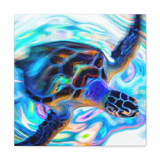 Sea Turtle Mural. - Canvas 16″ x 16″ / Premium Gallery 