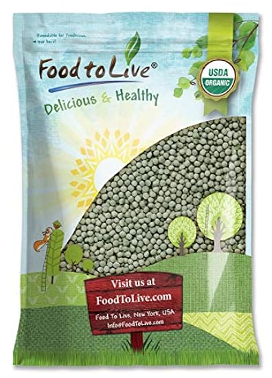 Organic Grün Peas, 15 Pounds – Sproutable, Non-GMO, Kos