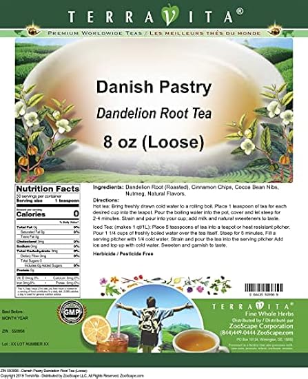 Danish Pastry Dandelion Root Tee (Loose) (8 oz, ZIN: 550956) - 3 Pack 188795329