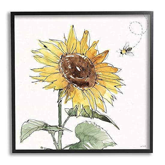 Stupell Industries Cheerful Sunflower Buzzing Bee Framed Wall Art, Design by Anne Tavoletti 873514237