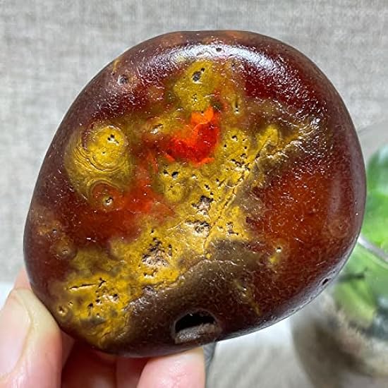 100g Bonsai Suiseki-Natural Gobi Agate Eyes Stone-Rare 